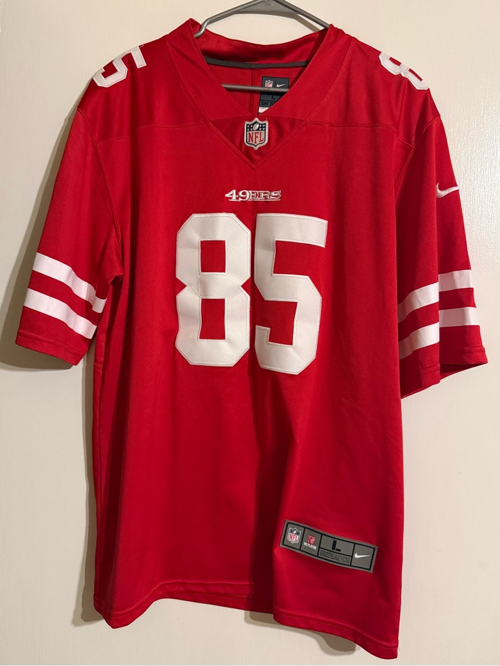 Nike NFL San Francisco 49ers George Kittle #85 Jersey – Red – Size Large
